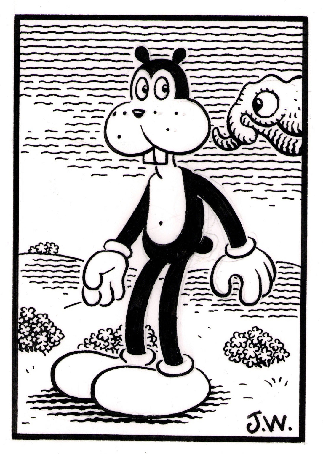 ORIGINAL ART- A Kiss On The Cheek