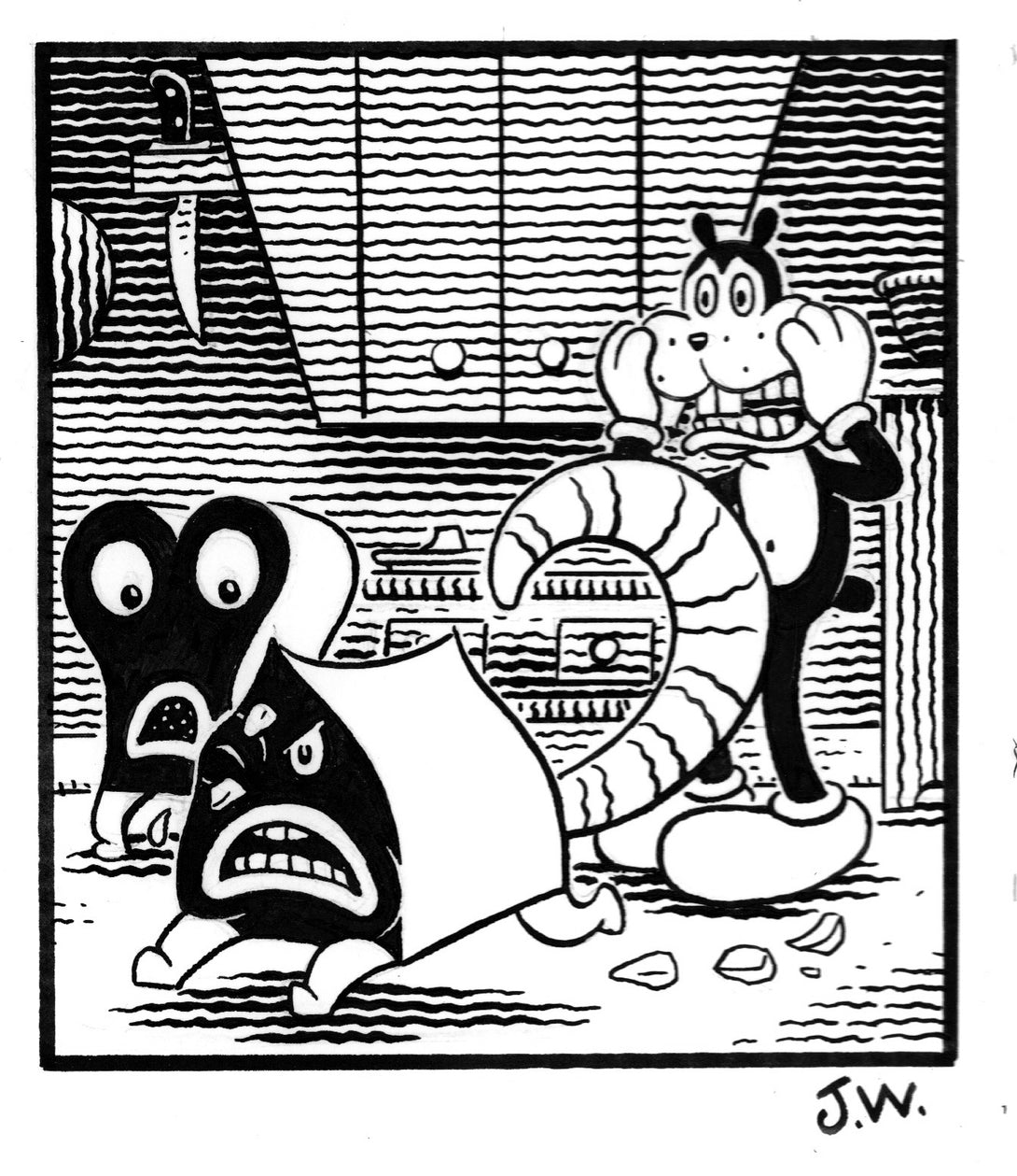 Original drawing from PUPSHAW FURIOSO: 