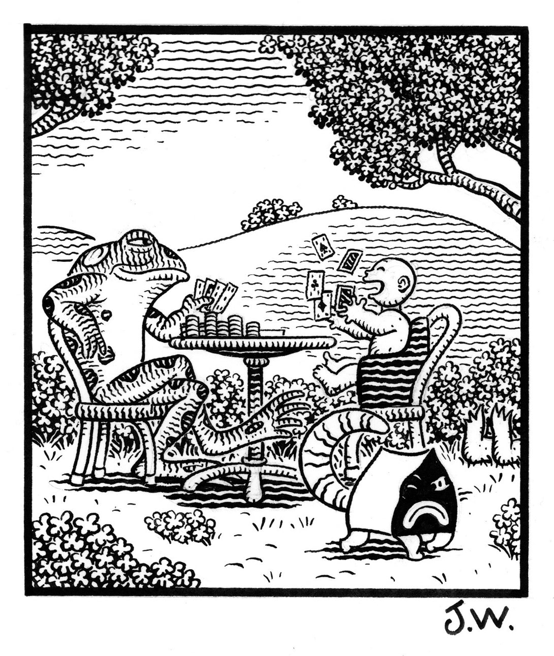 Original drawing from Pupshaw Furioso: The Baby Was Losing All Its Money