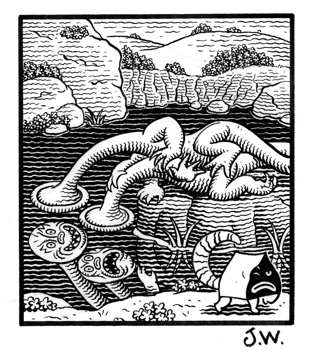 Original drawing for Pupshaw Furioso: The Truth Never Hurt Anybody