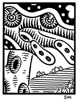 Original art: Inking exercise for FLYER