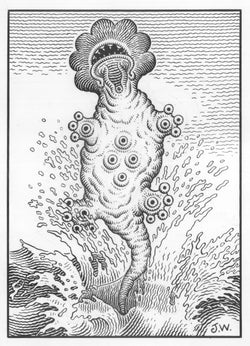 Original pen drawing: DE PROFUNDiS