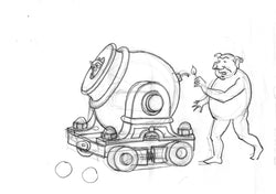 zSet of four sketches for POOCHYTOWN sequence