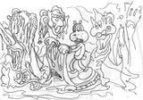 zSet of four sketches for POOCHYTOWN sequence