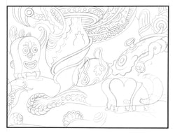 zPencilled view of POOCHYTOWN awaiting ink.